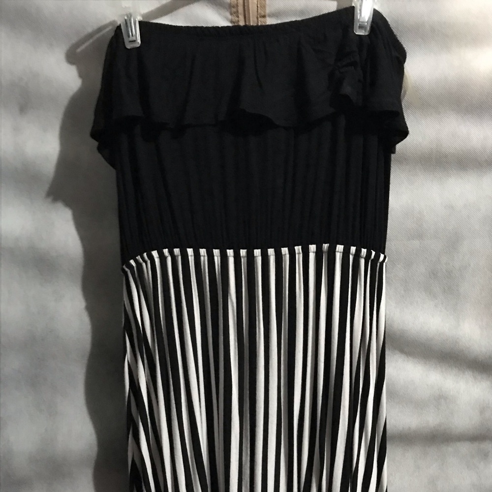 Black tube top dress